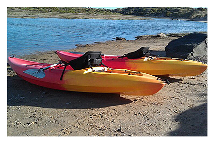 Easy Kayaks ready to launch on the Onkaparinga River